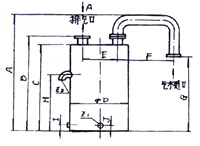 2SK-6P1、2SK-12P1、2SK-20P1、2SK-30P1配氣水分離器外形及安裝尺寸 