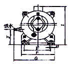 2SK-0.4、2SK-0.8兩級(jí)不環(huán)真空泵外形及安裝尺寸